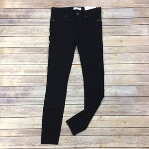 LOFT 00 Leggings Marisa Skinny Black Stretch Pant